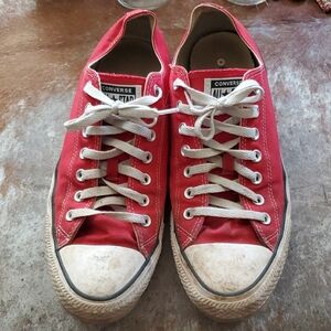 Converse Red Canvas Sneakers